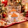 christmas glass cup