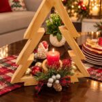wood christmas tree decor